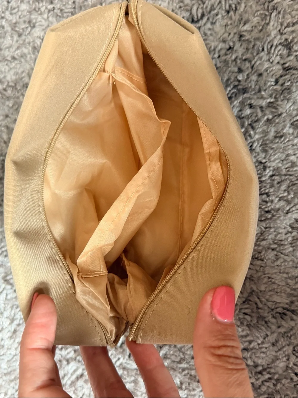 L'OCCITANE Pale Beige Travel Cosmetic Pouch